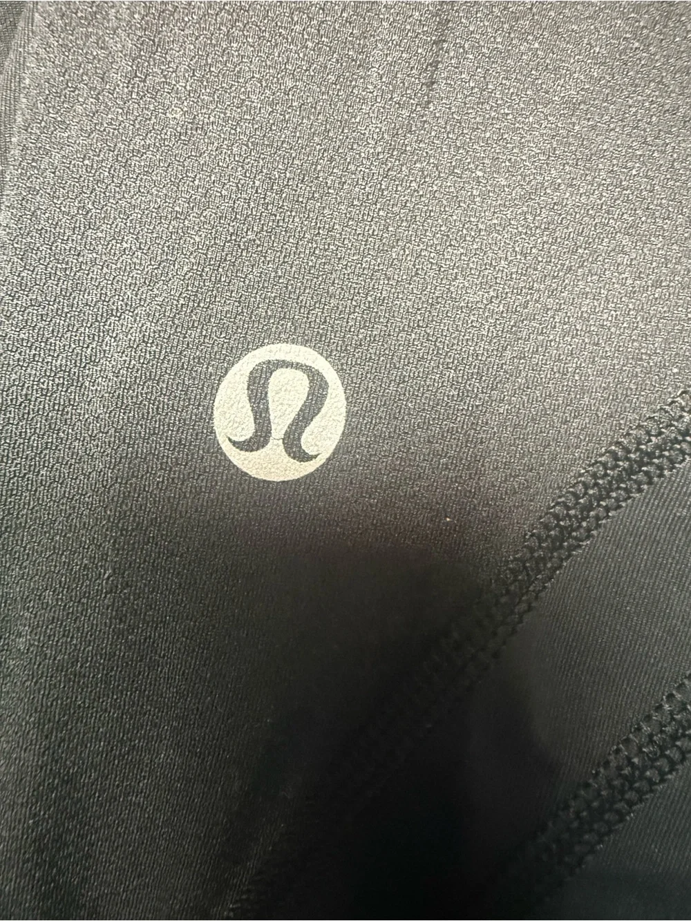 lululemon athletica Black Cropped Leggings with Purple, Mint & Cream Waistband